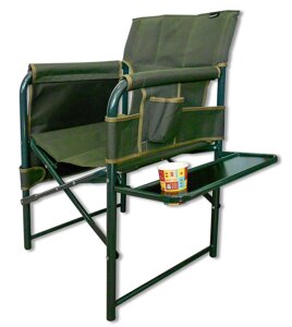 Туристичне складне крісло з кишенями і поличкою для риболовлі та відпочинку на природі Ranger Guard