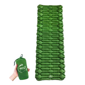 Легкий зручний надувний туристичний матрац, похідний надувний каремат WCG (зелений)