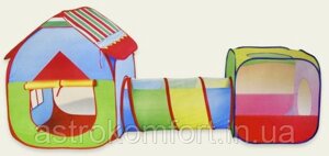 Дитяча ігрова палатка будиночок з тунелем 3 в 1 (Т011-10В)