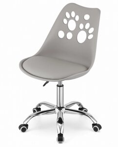 Крісло поворотний стілець на колесах RENO колір сірий.