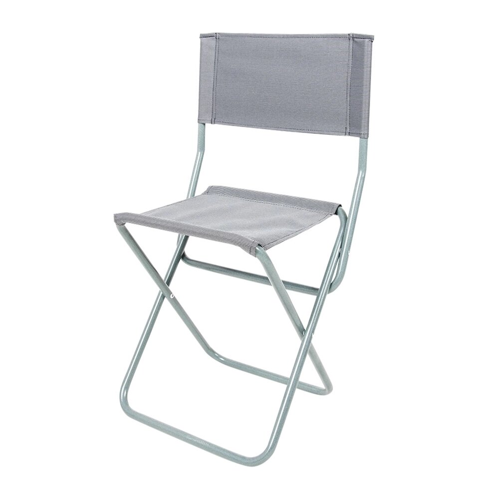 Розкладний туристичний стілець "Рибак зі спинкою Економ" d16 мм (забарвлення сірий меланж) від компанії Інтернет-магазин "мегасфера" - фото 1