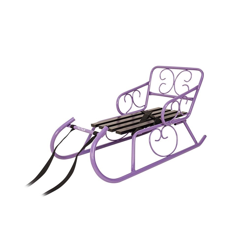 Санки "Смерека" фіолетовий колір з чорними планками і спинкою від компанії Інтернет-магазин "мегасфера" - фото 1