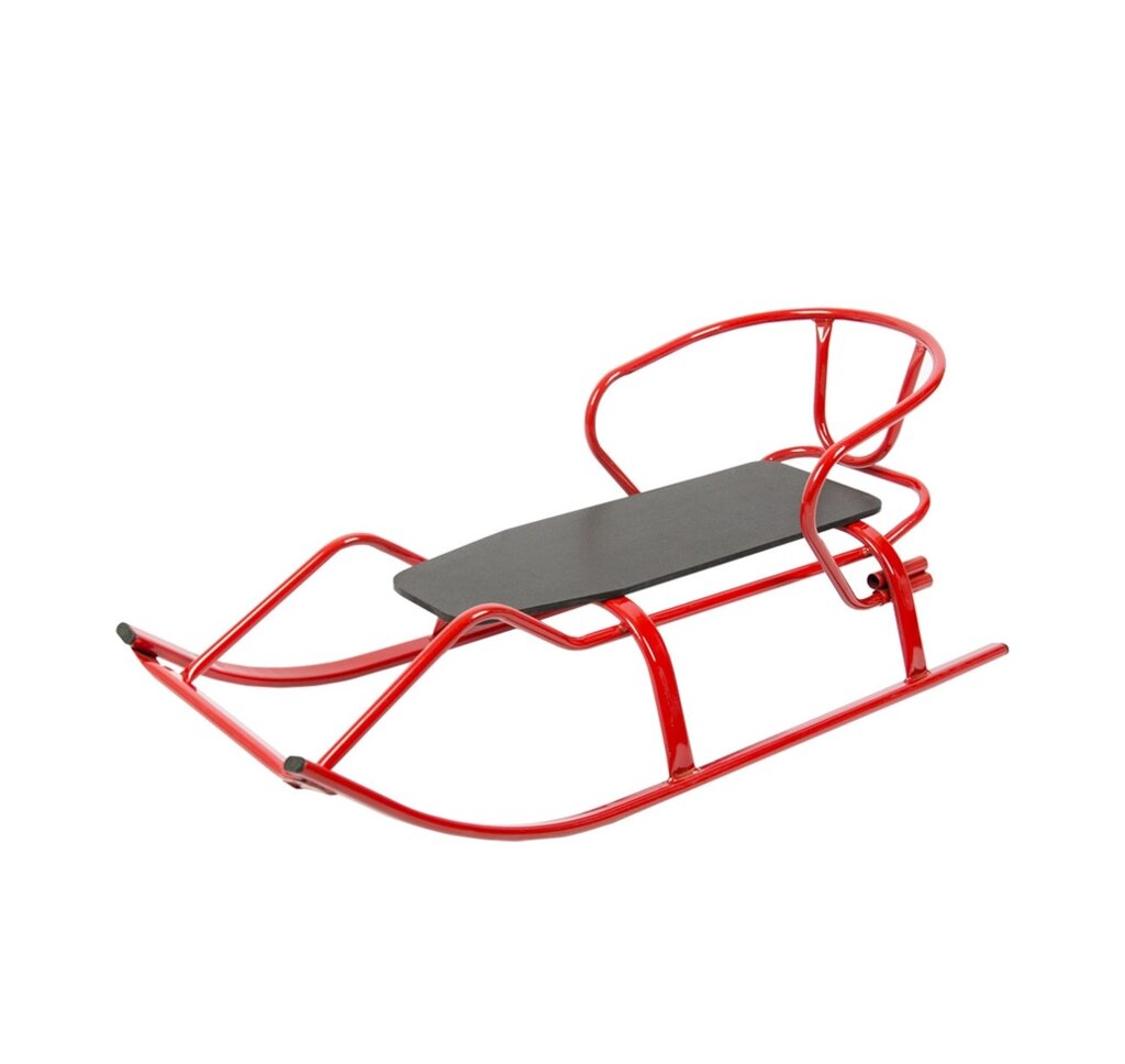 Санки "Спорт Ф1" колір червоний + спинка (вологостійка планка) від компанії Інтернет-магазин "мегасфера" - фото 1