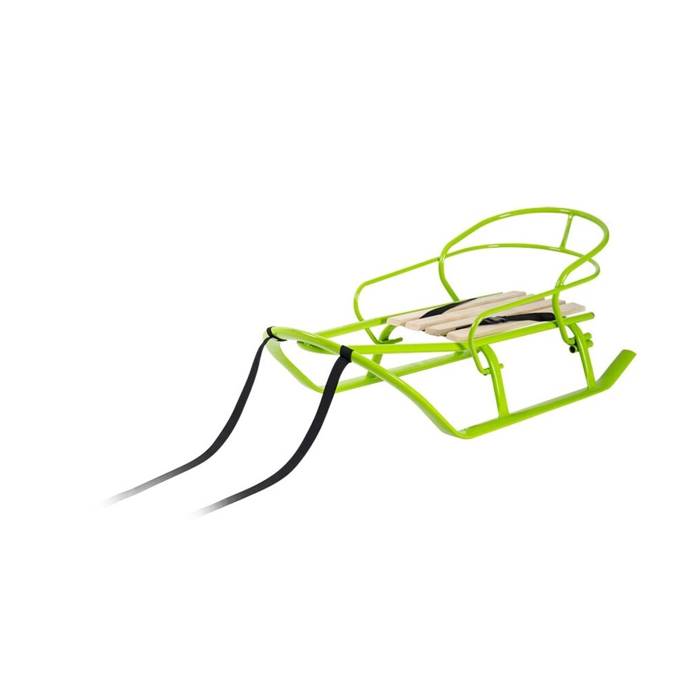 Санки "Спринтер" колір лайм + спинка від компанії Інтернет-магазин "мегасфера" - фото 1