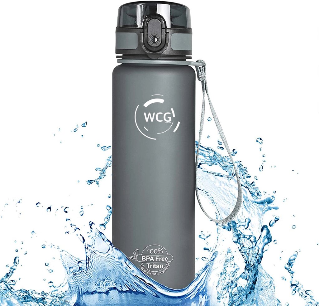 Спортивна Пляшка для води WCG Grey 0.5 л від компанії Інтернет-магазин "мегасфера" - фото 1