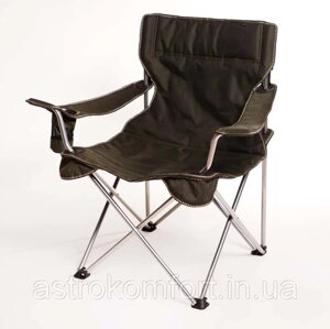 Туристичне розкладне крісло стілець "Вояж-комфорт" d16 мм (зелений Меланж)