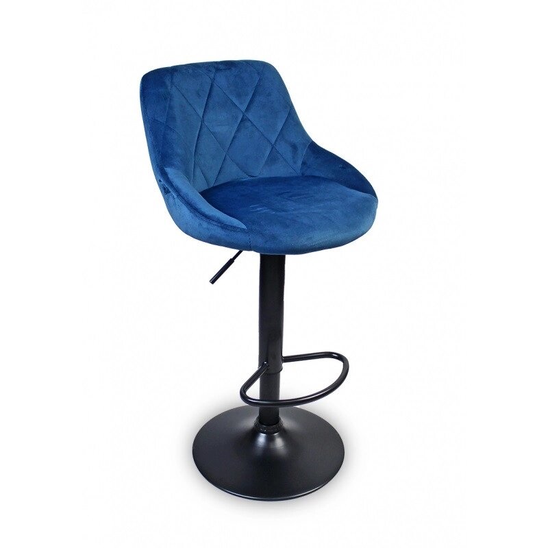 Велюровий барний стілець Hoker TOLEDO VELVET Just Sit. Колір синій. від компанії Інтернет-магазин "мегасфера" - фото 1
