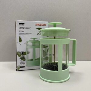 Френч-прес скляний 800 мл світло-зелений Ardesto Fresh AR1008LGB