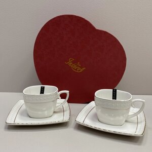 Набір чайний порцеляновий 4 предмети 240 мл в подарунковій упаковці Снігова Королева Interos 507009-4