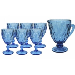 Набір для напоїв 7 предметів синій Смарагд OLens S-07204DL/BNA 7204DL-B