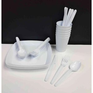Набір пластикового посуду для пікніка Irak Plastik 32 предмета SP-180