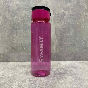 Пляшка для води пластикова з трубочкою 1 л Stenson WW00649 рожева