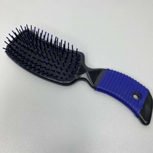 Розчіска пластикова для волосся Stenson Stenson 8585 чорна з синім