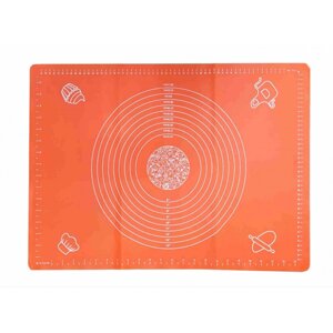 Силіконовий килимок для розкочування і випічки тесту 65 х 45 см Genes 2187 помаранчевий