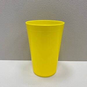Стакан пластиковий 8*11,5 см Полімербіт ПБ-539 жовтий