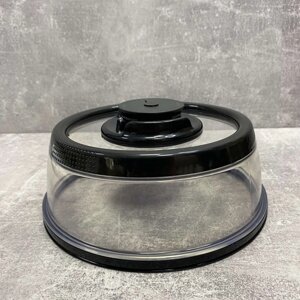 Вакуумна багаторазова кришка Vacuum Food Sealer 19 см A-Plus 0165 прозоро-чорна