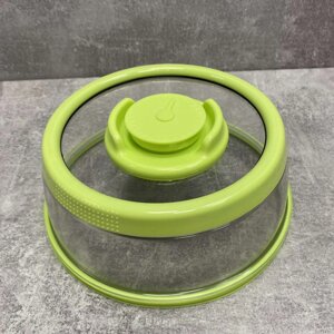 Вакуумна багаторазова кришка Vacuum Food Sealer 19 см A-Plus 0165 прозоро-салатова