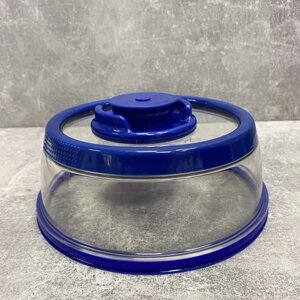 Вакуумна багаторазова кришка Vacuum Food Sealer 19 см A-Plus 0165 прозоро-синя