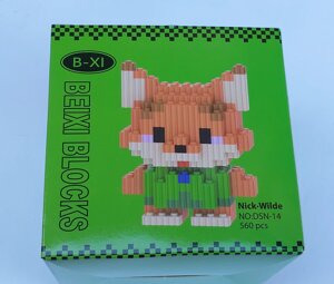 Конструктор 3D Blocks Beixi - Nick-Wilde - 560 деталей