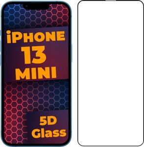 5D скло iPhone 13 mini (Захисне Full Glue) Black