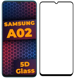 5D скло Samsung Galaxy A02 A022 (Захисне Full Glue)