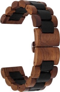 Дерев'яний Ремінець WoodLock (22 мм) Black Brown (26999-26)