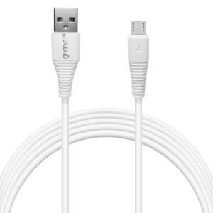 Інтерфейсний кабель USB-microUSB 1m Grand GC-C01 White