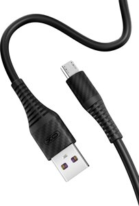 Інтерфейсний кабель USB-microUSB 1m XO NB157 Black