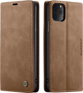 Шкіряний чохол для iPhone 11 Magnetic CaseMe - Brown
