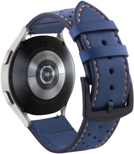 Шкіряний ремінець Classico для Galaxy Watch 4 Classic 42mm Blue