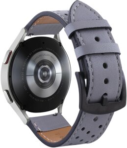 Шкіряний ремінець Classico для Galaxy Watch 4 Classic 42mm Grey
