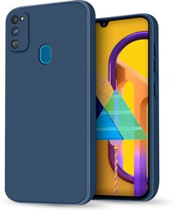 Силіконовий чохол HardCorner Samsung Galaxy M21 M215 (з мікрофіброю) Blue