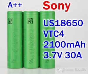 Акумулятор високотоковий Sony US18650VTC4 2100mah (до 60 А)
