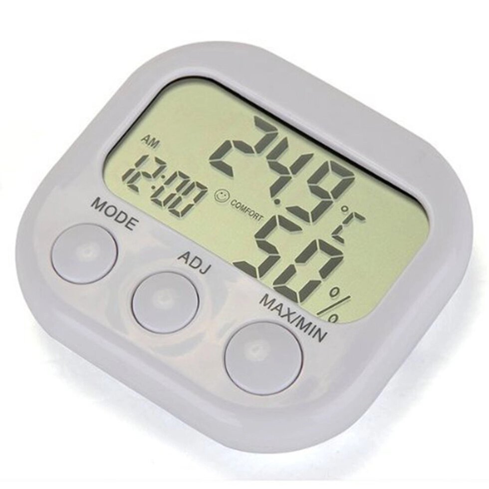 Цифровий гігрометр-термометр-годинник від компанії Інтернет-магазин Кo-Di - фото 1