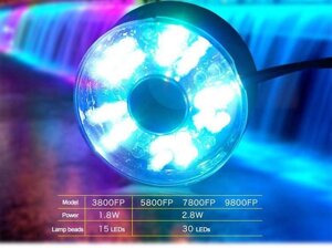 Фонтан зі світлодіодним підсвічуванням LED-9800FP, 85 Вт.