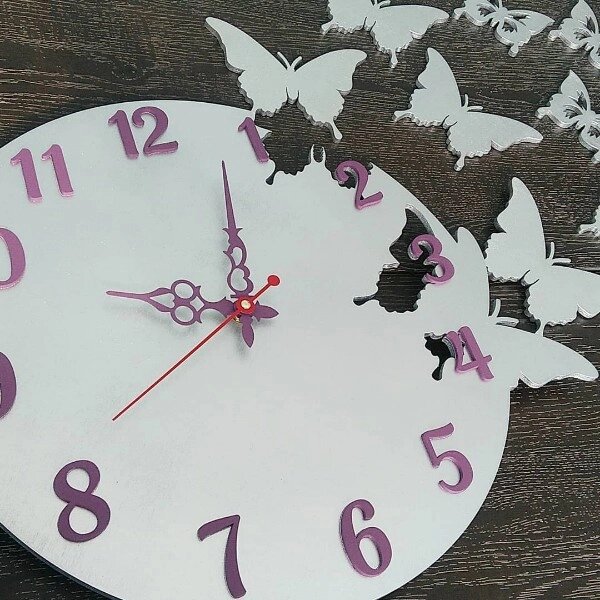 Годинники настінні Метелики білий від компанії Інтернет-магазин Кo-Di - фото 1