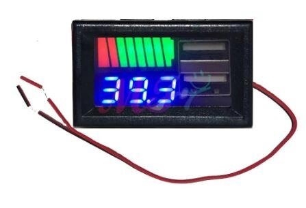Індикатор рівня заряду акумулятора з ПЗБ заряджанням, 6-30 В від компанії Інтернет-магазин Кo-Di - фото 1