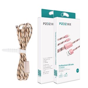 Кабель для зарядки Pzoz 3 в 1 micro-USB / Lightning / Type-C