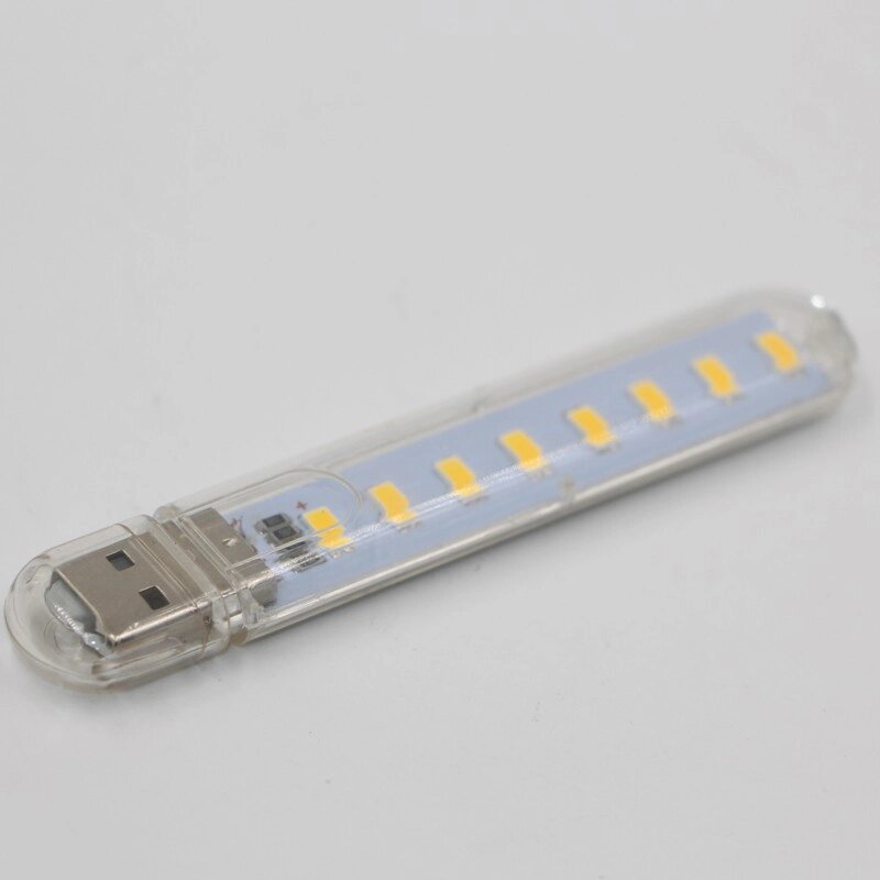 Компактний USB ліхтарик на 8 світлодіодів від компанії Інтернет-магазин Кo-Di - фото 1