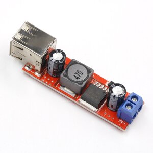 Понижуючий перетворювач з USB, LM2596, 6-40В, 5В
