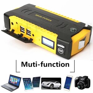 Пуско-зарядний пристрій для автомобіля жовте, повербанк для ноутбука