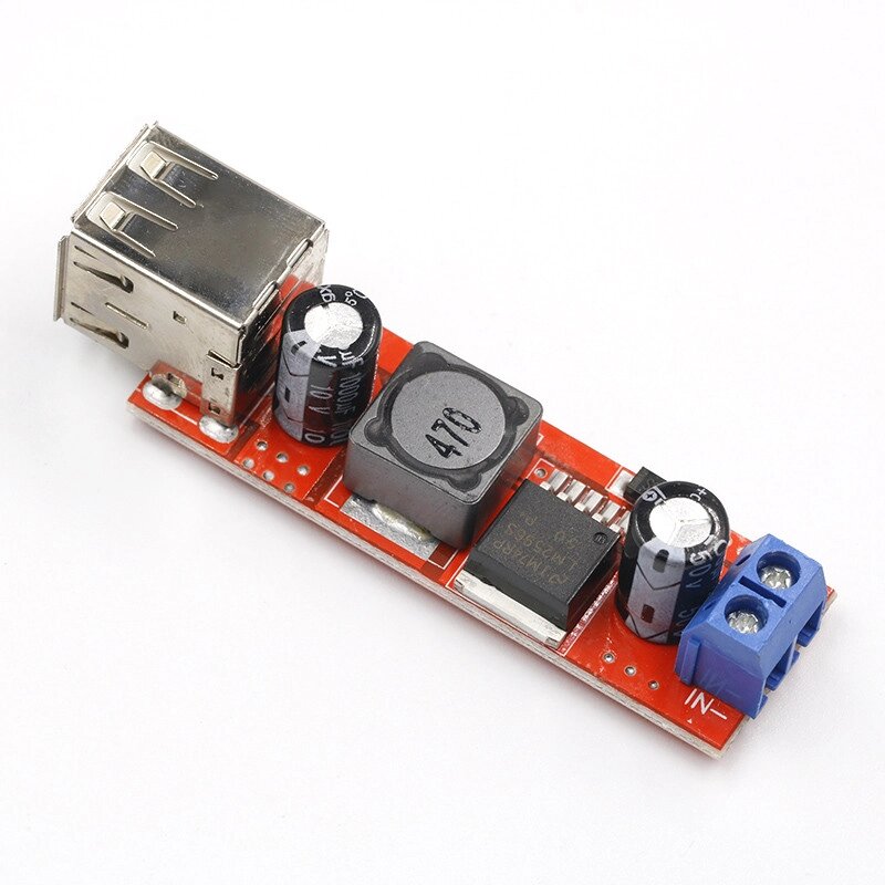 Понижуючий перетворювач з USB, LM2596, 6-40В, 5В від компанії Інтернет-магазин Кo-Di - фото 1