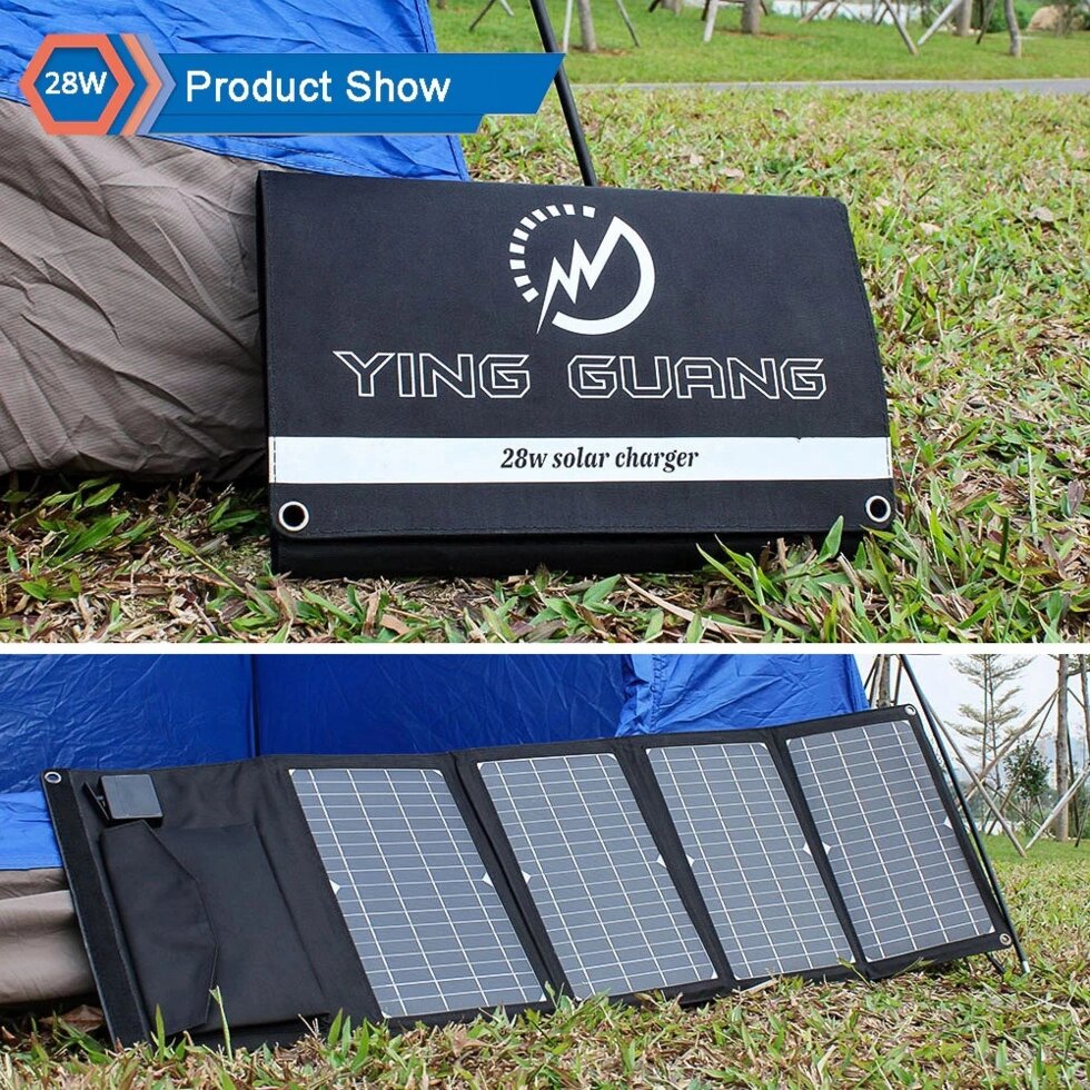 Складна сонячна панель для ноутбука 28 Вт від компанії Інтернет-магазин Кo-Di - фото 1