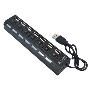 USB хаб на 7 портів з вимикачами