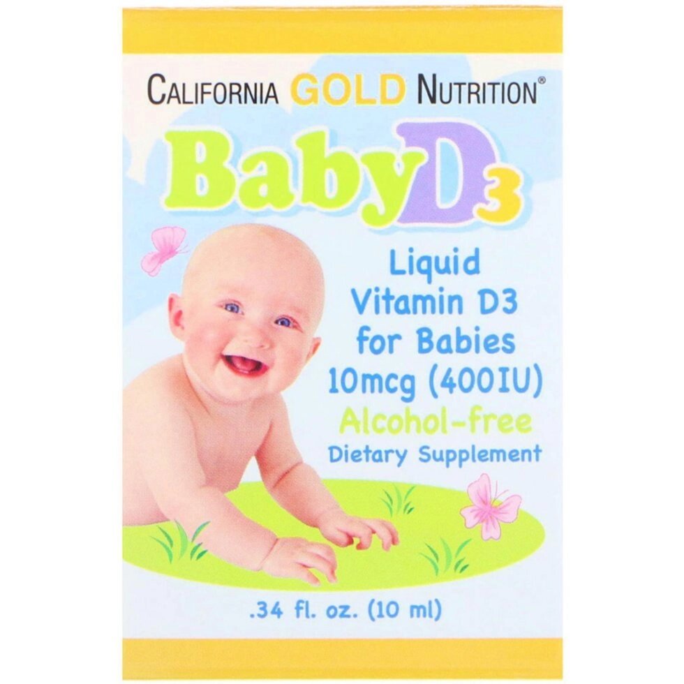 Вітамін D3 дитячі краплі, California Gold Nutrition від компанії Інтернет-магазин Кo-Di - фото 1