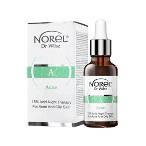 15% кислотний засіб на ніч для акне та жирної шкіри, Норель, Norel Acne, 30 мл