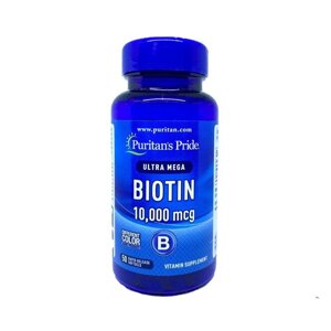 Біотин, Biotin, Puritans Pride, 10 000 мкг, 50 капсул