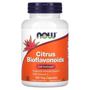 Цитрусові біофлавоноїди з вітаміном С, Citrus Bioflavonoids, Now Foods, 700 мг, 100 вегетаріанських капсул