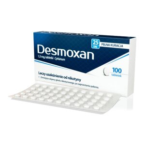 Десмоксан (Desmoxan) - лікування нікотинової залежності, 1,5 мг, 100 таб Польша. Великий термін придатності