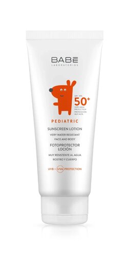 Дитячий сонцезахисний лосьйон для обличчя та тіла spf 50+BABE PEDIATRIC, 100 мл